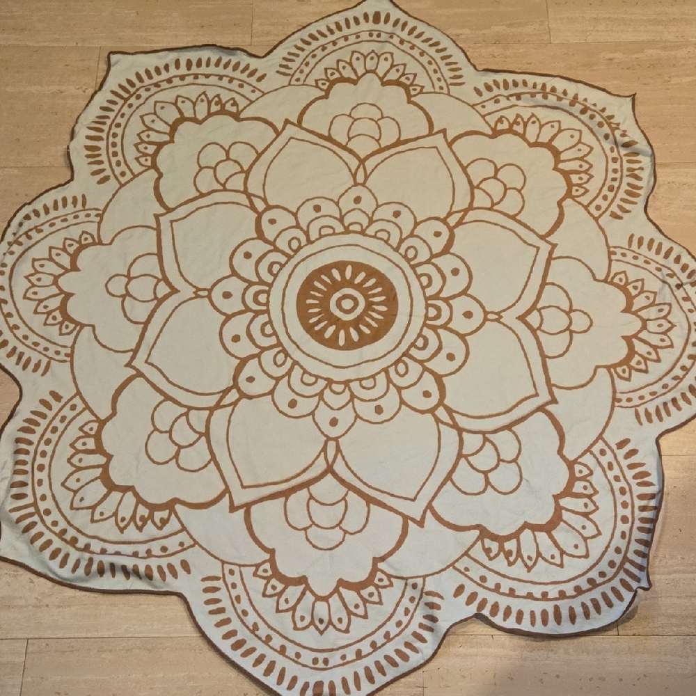 Vix Paula Hermanny Baby Blue Lotus Flower Beach Towel